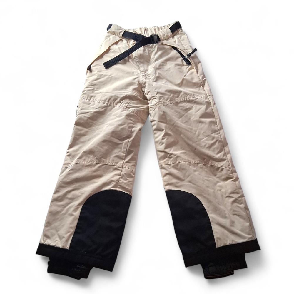 Vintage Obermeyer Juniors Snowpants Size 10 - beige & black